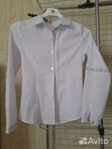 Рубашка белая стрейч на рост 140-158