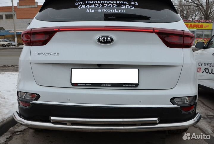 KIA Sportage 2018 (рестайлинг) Защита зад бампера