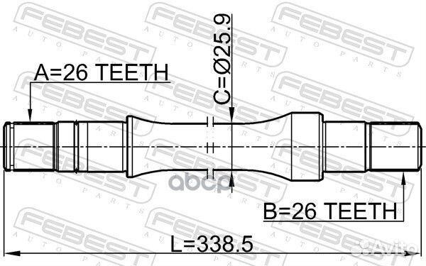 Вал привода правый suzuki liana 0712-RH413 0712