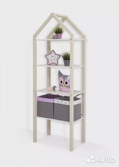 Детский напольный стеллаж-домик трансформер 2 в 1