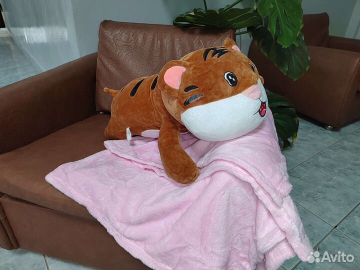 Игрушка - подушка с пледом внутри 3 в 1