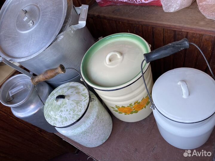 Алюминиевые кастрюли 8 л. и бидоны (8 л, 3 л) СССР