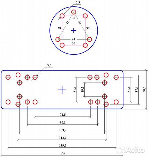 Держатель эхолота картплоттера металлический