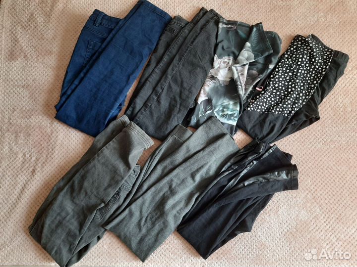 Джинсы лосины штаны пакетом 10-11лет