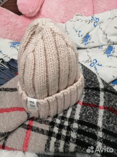 Шапка и снуд для девочки демисезонная