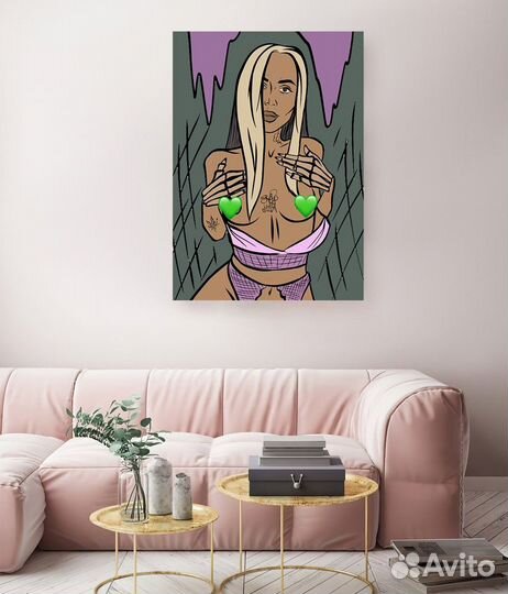 Картина постер графика портрет