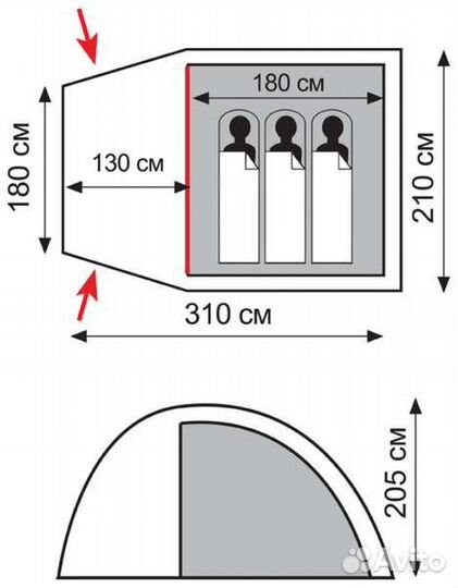 Палатка Apache 3 V2 Totem (Тотем)