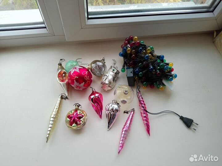 Елочные игрушки СССР, гирлянда