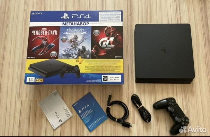 Sony PS4 Slim 1TB (2208B) Коробка + 30Игр