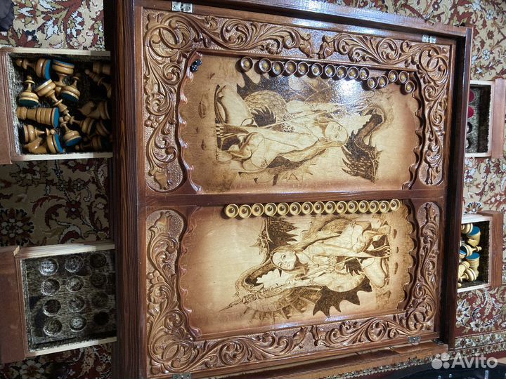 Нарды ручной работы бу