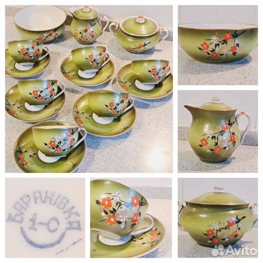 Чайные сервизы СССР. Дулево, лфз, Вербилки, гдр