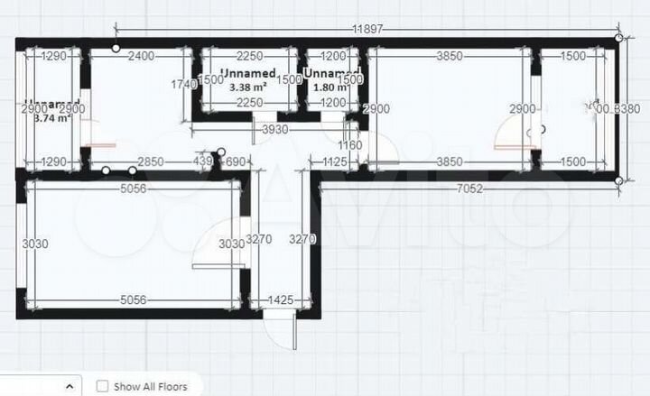 2-к. квартира, 50 м², 1/5 эт.