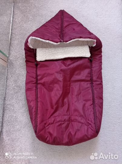 Зимний конверт в коляску на овчине