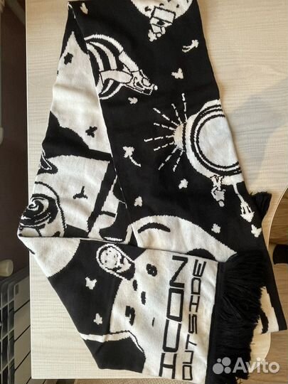 Шарф длинный icon outside черно-белый