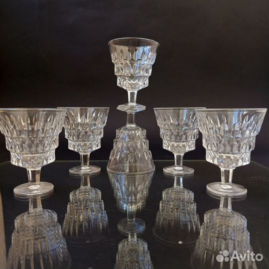 Хрустальные Рюмки СССР цветное стекло Дядьково