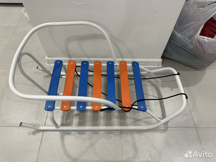 Санки детские с подушкой