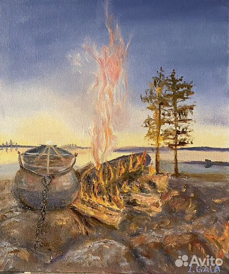 Картина маслом на холсте пейзаж