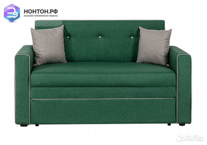 Диван выкатной Найс зеленый / светло-серый