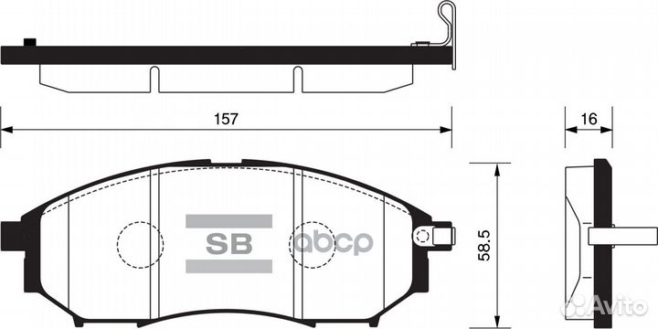 SP1249SNS колодки дисковые передние Infiniti F