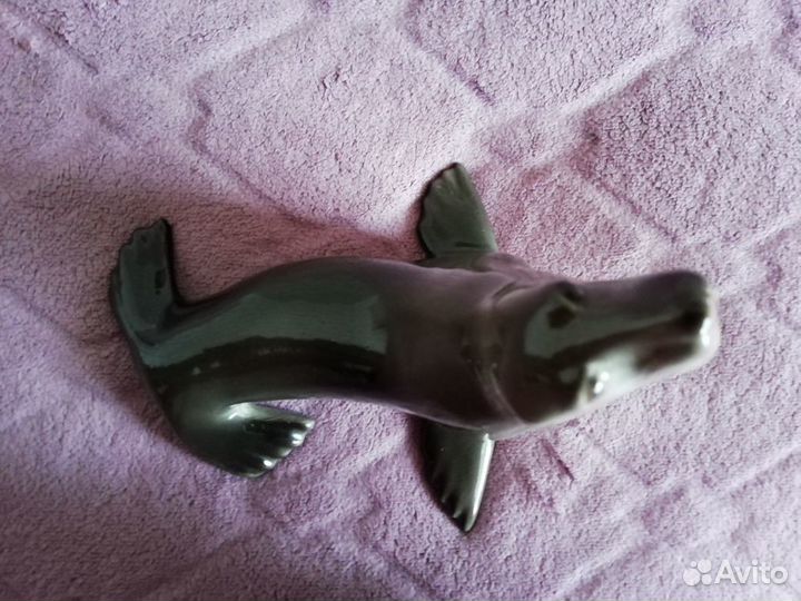 Статуэтка Тюлень фарфор лфз СССР 13 см отличный