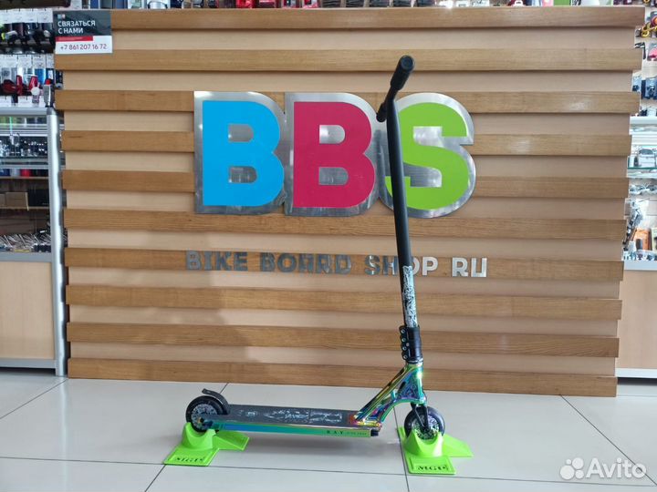 Самокат skip RAY EMT (2023) неохром-черный