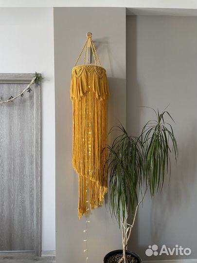 Люстра абажур подвес макраме