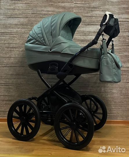Коляска 3 в 1 Indigo эко кожа