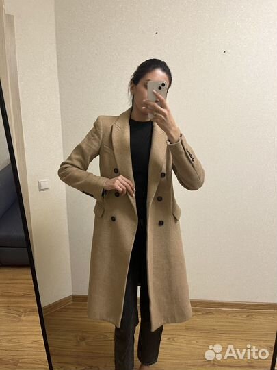 Пальто Zara шерстное размер S