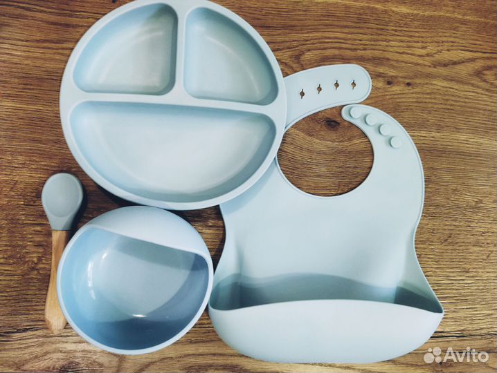 Набор детской силиконовой посуды