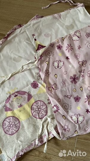 Бортики в кроватку для девочки