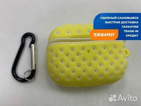 Силиконовый чехол для Apple AirPods Pro Yellow-Whi
