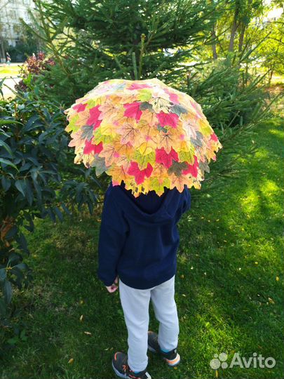 Зонт осенний шляпкой, без трости