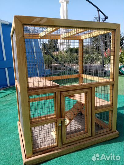 Деревянная клетка ручной работы для питомца
