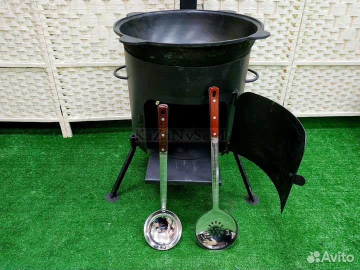 Казан чугунный и печь