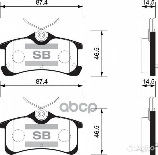 Колодки тормозные задние sp1575 Sangsin brake