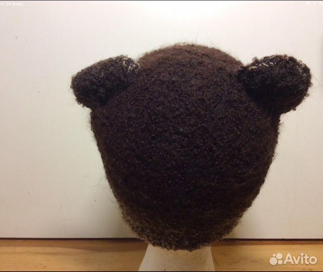 Шоколадный котик шапочка на осень и зиму,53-55,306