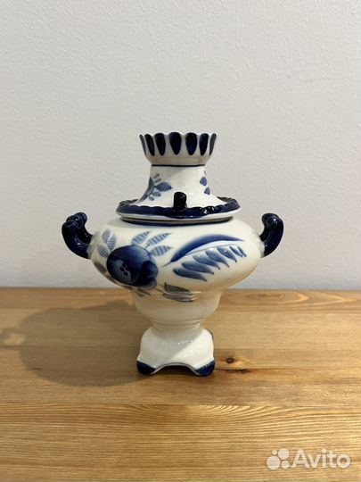 Самовар фарфоровый Гжель б/у