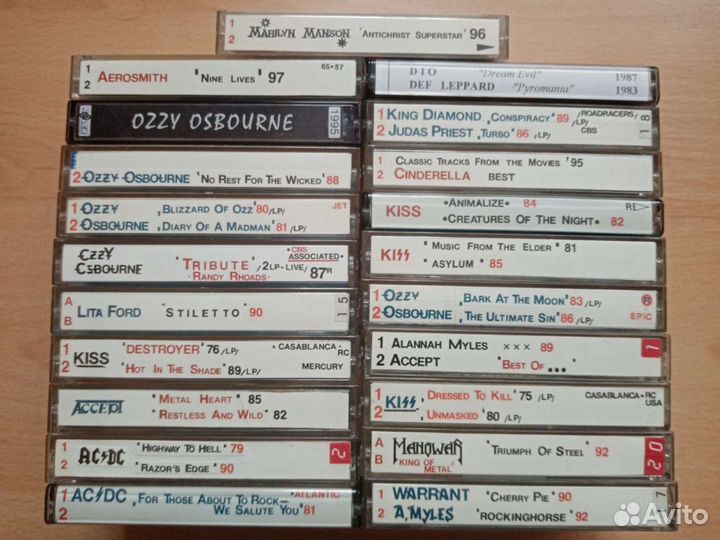 Кассеты с записями Hard'n Heavy