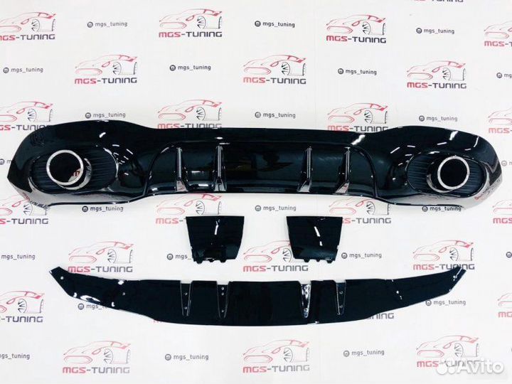 Диффузор с хром насадками w177 А35 AMG Хэтчбэк