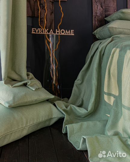 Покрывало Орфей лайм новое плед на кровать