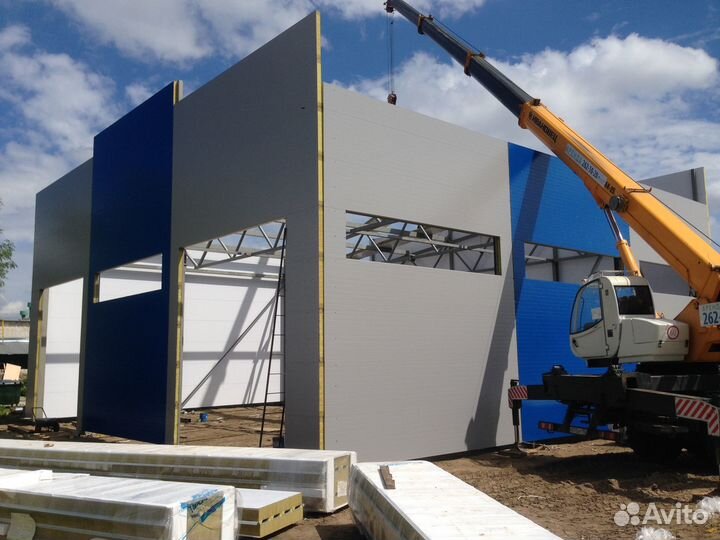 Быстровозводимые ангары из сэндвич панелей