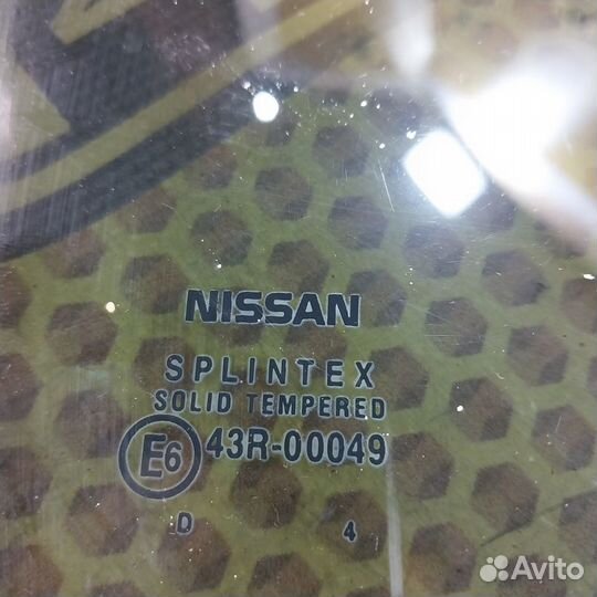 Стекло двери заднее правое Nissan Primera P12 2004