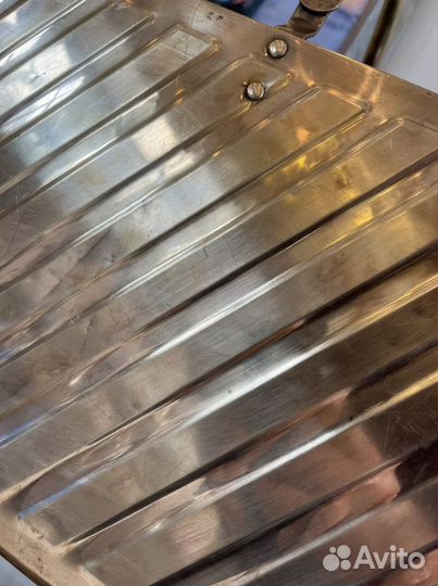 Антикварная газетница. Латунь. Англия