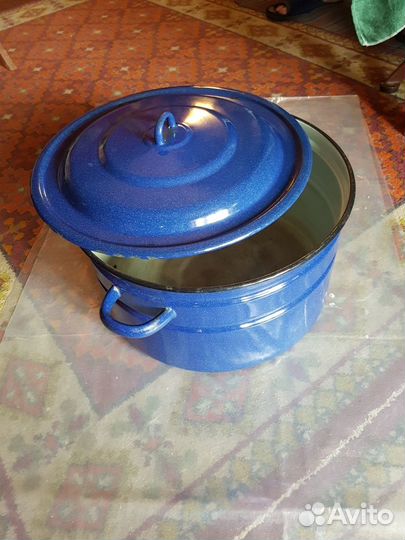 Кастрюля и таз эмалирован./казан пр-ва СССР
