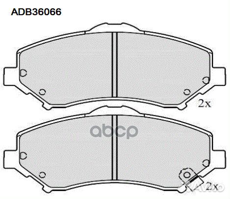 Колодки тормозные дисковые перед ADB36066 A