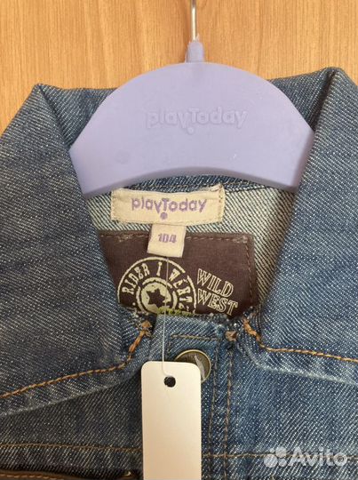 Новый джинсовый жилет 104 р-р