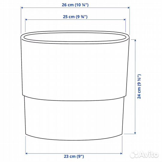 Кашпо nypon IKEA