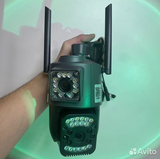 Камера видеонаблюдения с симкартой 4g 2 объектива