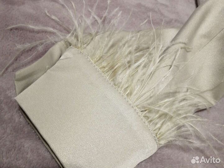 Рубашка/блузка с перьями, женская 44