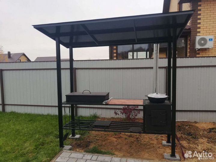 Мангал в стиле лофт